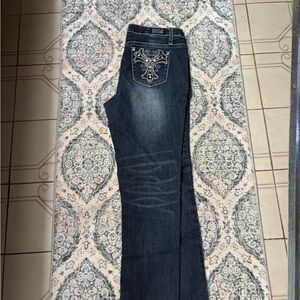 Earl Jeans Dark Blue Boot Cut with Silver Embellishments